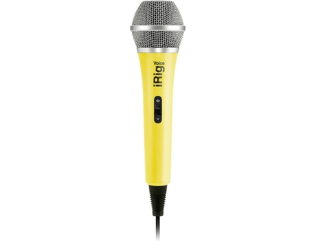 Microfone Condensador IK MULTIMEDIA iRig Mic Voice Amarelo (Com Fio - Frequência: 100Hz-15 kHz) — Com fio