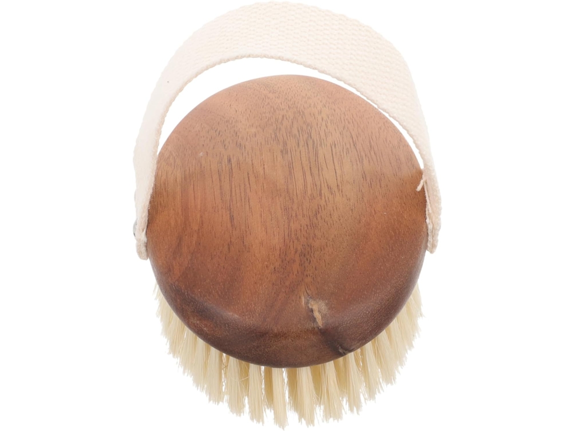 Escova De Banho Alipis Oval Com Cerdas Javali Em Madeira Acácia, Escova Esfoliante Corporal Para Banho E Esfoliação Do