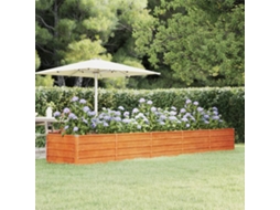 Canteiro De Jardim 400x80x45 Cm Aã§o Corten Cor Enferrujado Dkd Home Decor