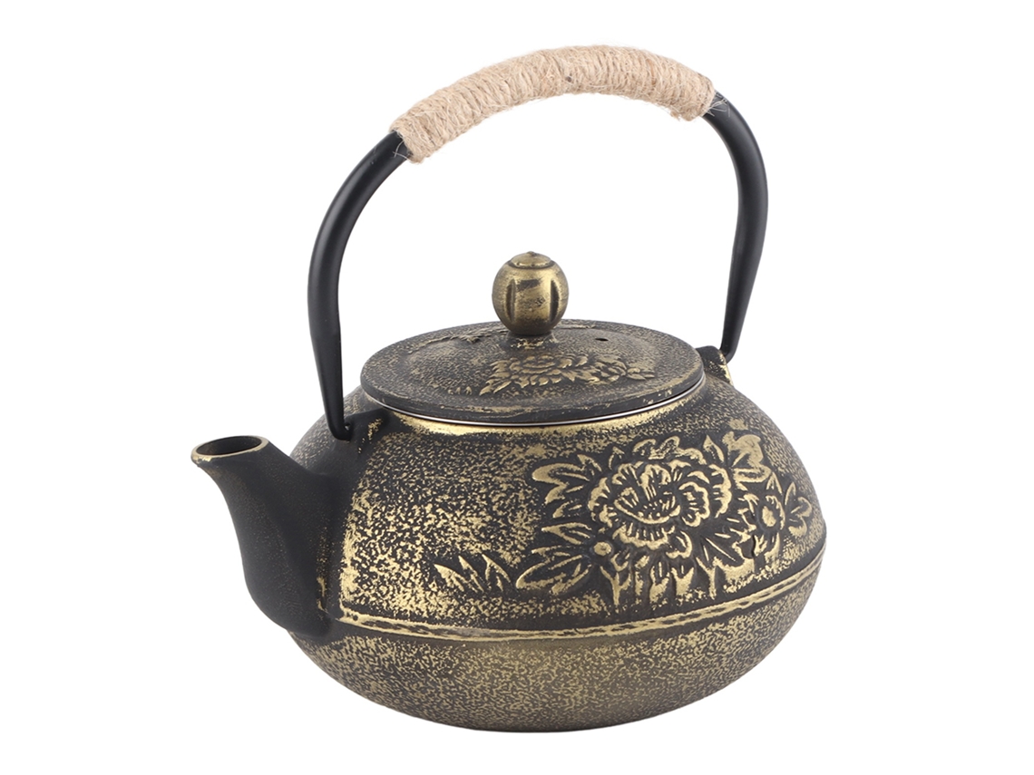 Tetera De Ferro Fundido Estilo Japonês 900ml Com Coador Removível Para Chá