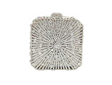 Mala De Mão Para Festa Unissexo Mdug Prata Vidro