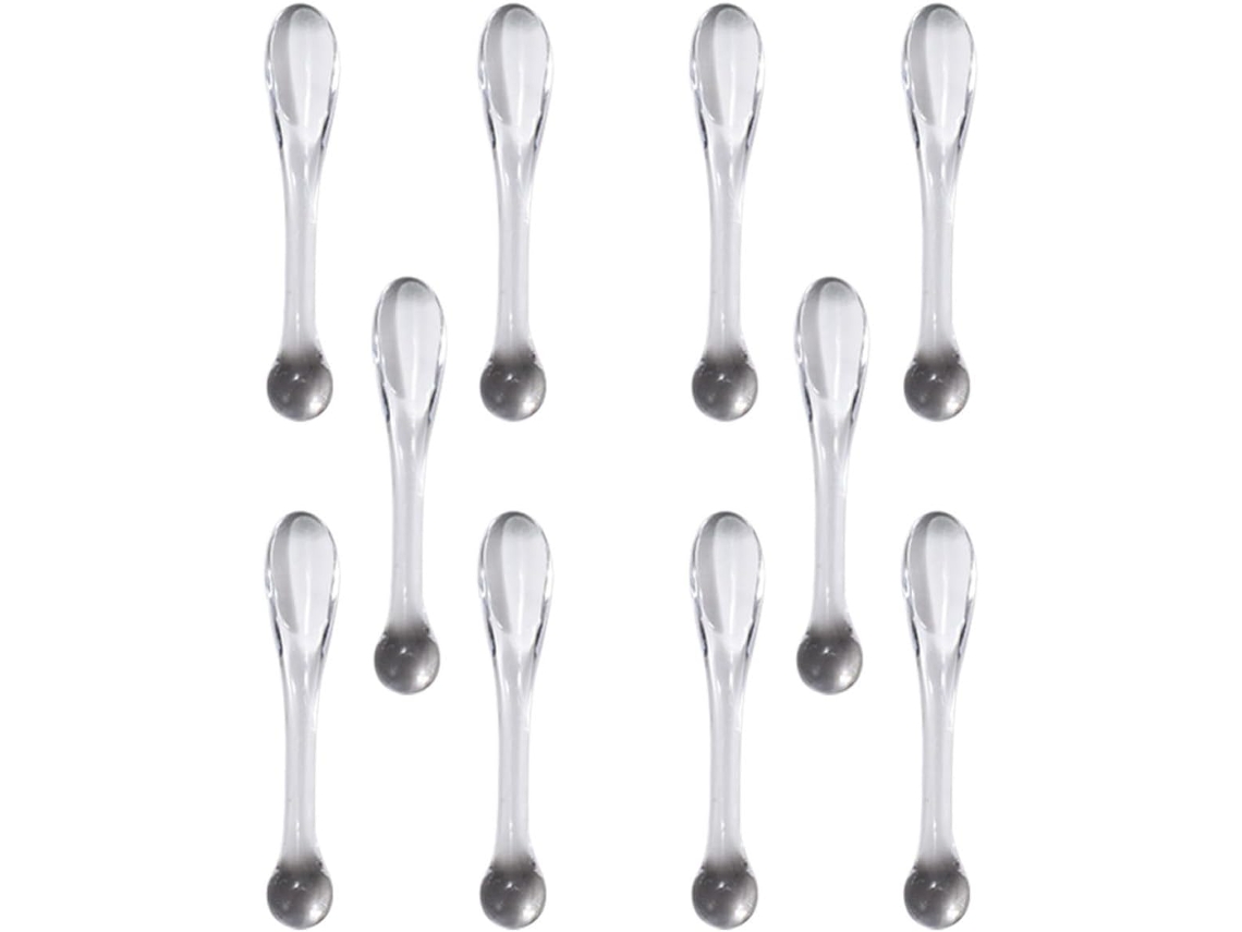 Conjunto de 10 Espátulas de Maquiagem Abs para Rosto, Aplicador de Creme de Beleza Colheres.