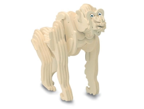 Kit de construção em madeira FSC - QUAY - Gorilla - Brinquedo educativo - Para montar você mesmo - Misto