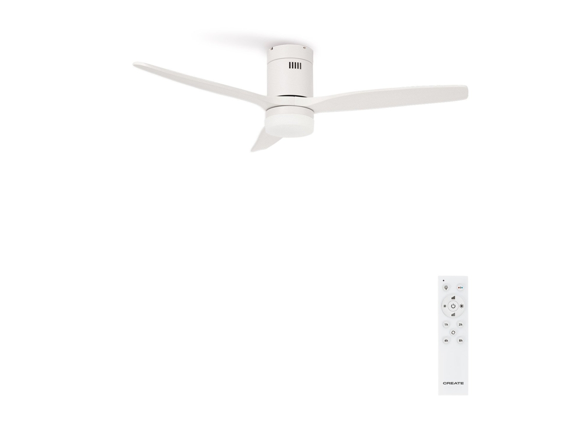 Create - Wind Calm - Ventilador De Teto Silencioso De 40 W Com Pás Técnicas Em Abs De Vários Tamanhos