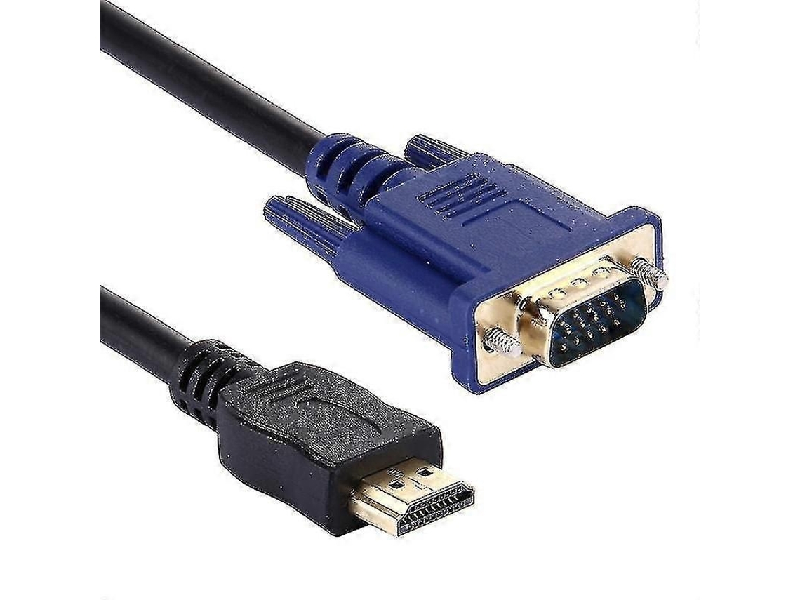 Adaptador gráfico HDMI Lurelia para VGA, 15 pinos, macho, 1,8 m, vermelho