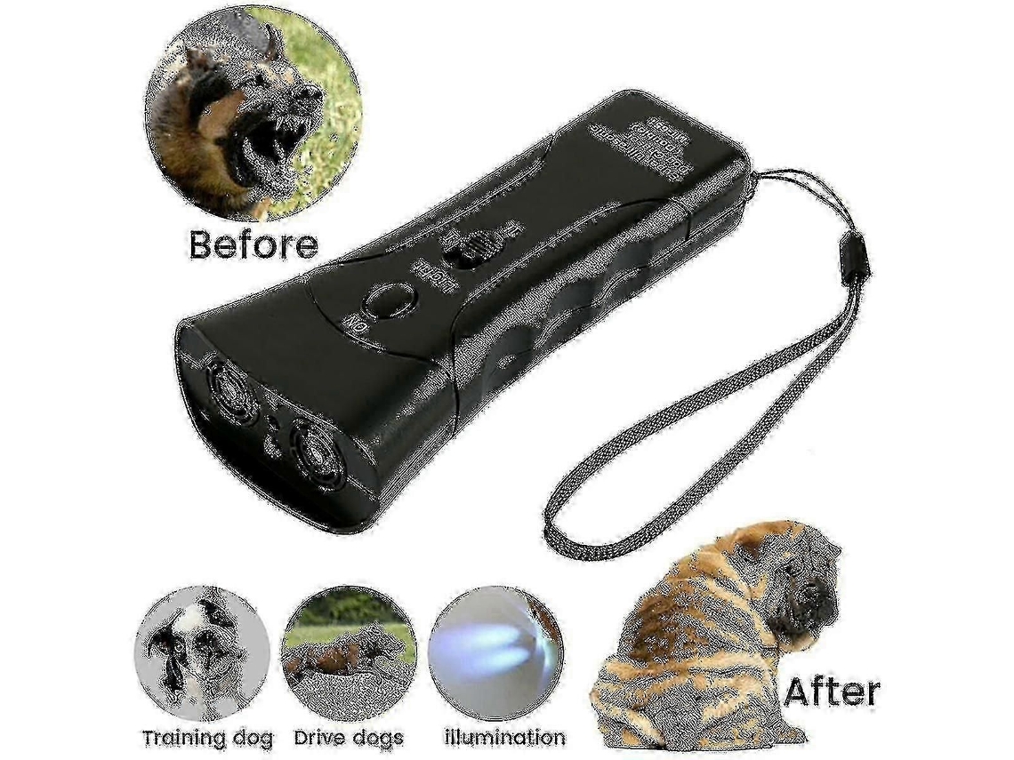 Adestrador Ultrassônico de Dois Canais para Cães com Luz Led Dispositivo Portátil Correção Comportamento D e Animais Estimação, Ideal GOKOCO