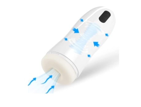 Masturbador Masculino Automático 12 Modos De Vibração Bateria Recarregável Poderosa Copo De Masturbação- 9 13 Polegadas Branco Ushion