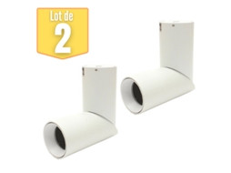 Conjunto de 2 Luzes de Teto Tobes Gu10 Ip20 Branco HOROZ ELECTRIC