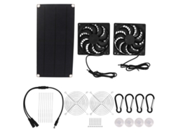 Kit Ventilador Solar 10w 18v Painel de Silício Monocristalino | S/MARCA