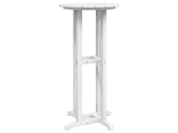 Conjunto 1 Mesa De Exterior Vidaxl Branco Polietileno (55 X 55 X 107 Cm)