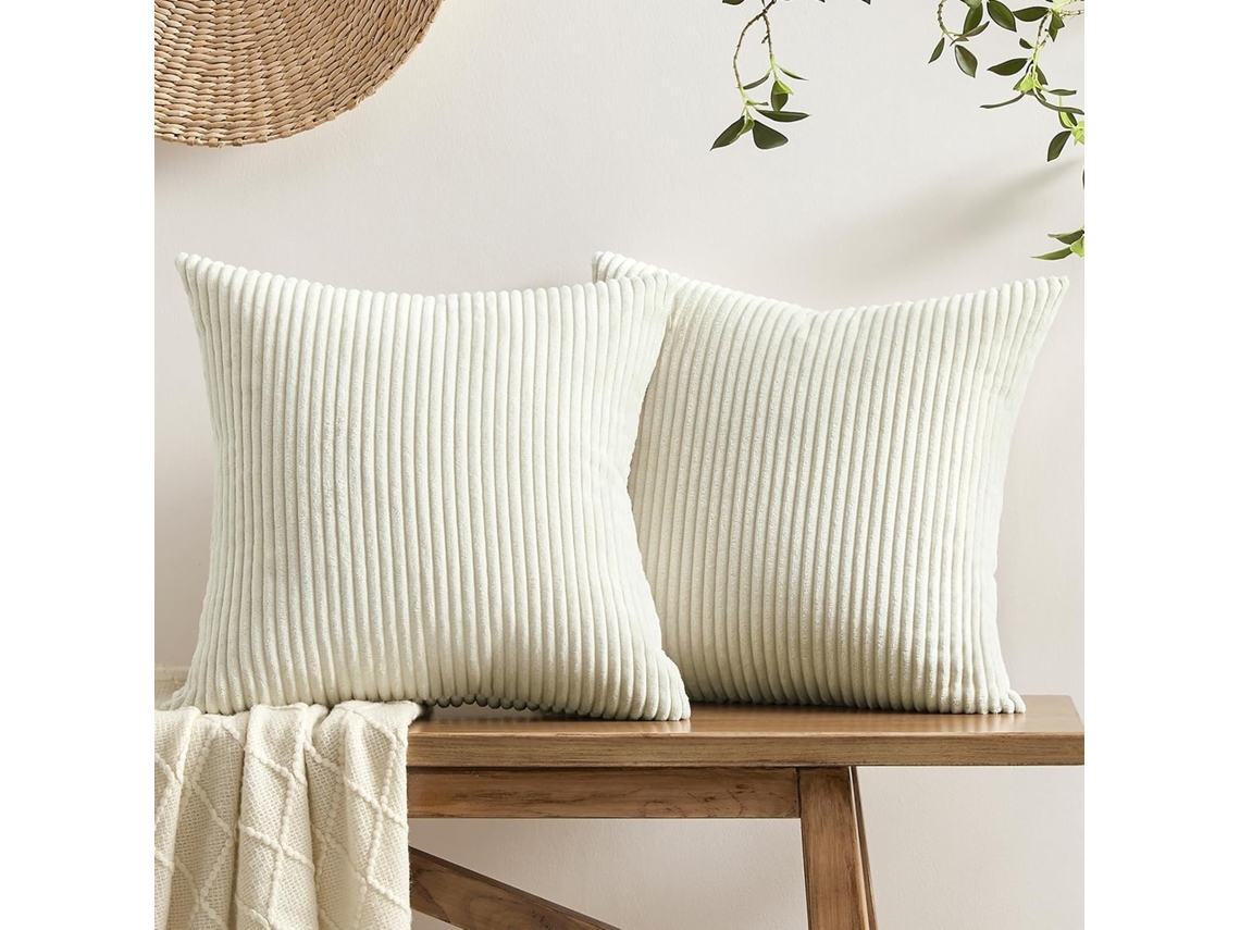 Conjunto 2 Capas Veludo Cotelê Listrado