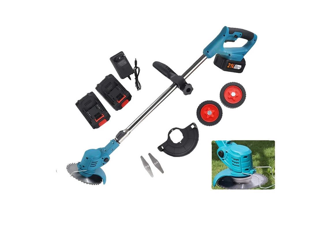 Cortador De Grama Elétrico 1800w 21v 3 Lâminas Comprimento Ajustável 95 Cm 135cm, Velocidade De 7800rpm Oem