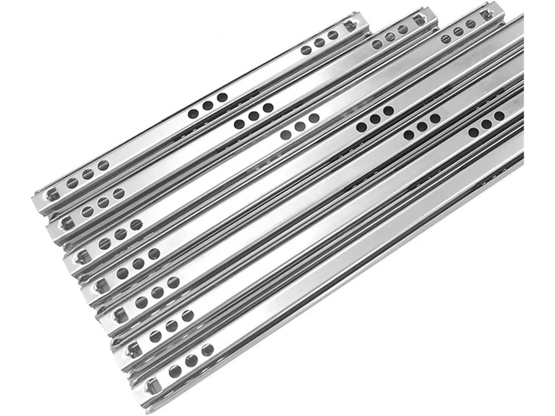 Corrediças Telescópicas Para Gavetas Com Rolamentos De Esferas, 2 Seções, 1par Lote 2 Peças 17x 400mm