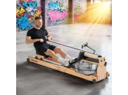 Máquina De Remo De Madeira Titan Xr2, Dobrável, 150 Kg De Capacidade, Bluetooth, Marrom/preto Tectake