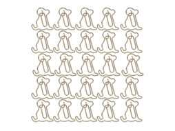25 Clips De Papel Dorados Em Forma De Cachorro, Leves E Portáteis, De Metal, Para Escritório, Para Classificar Documentos.
