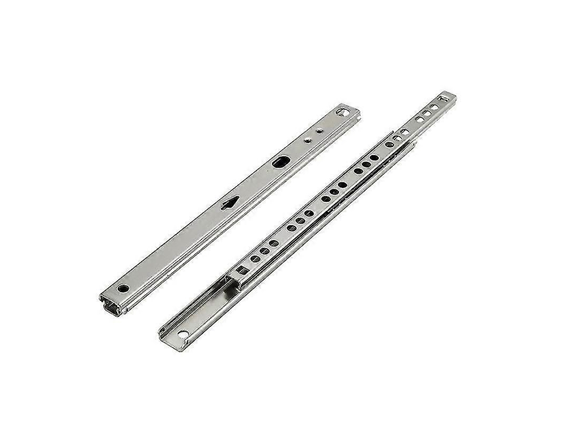 Par De Corrediças Telescópicas De Esferas Para Gavetas, Em Aço, 10 Polegadas (246 Mm), Prateado