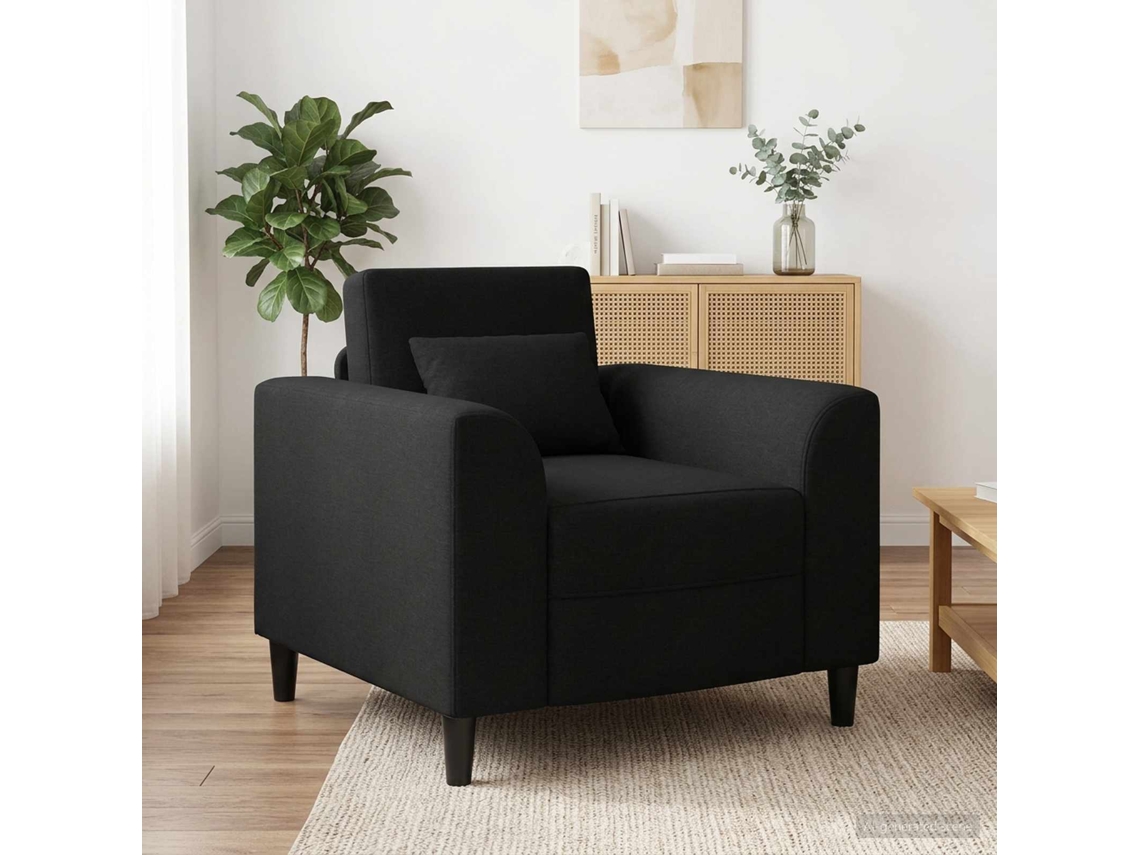 Vidaxl Poltrona Preto Tecido