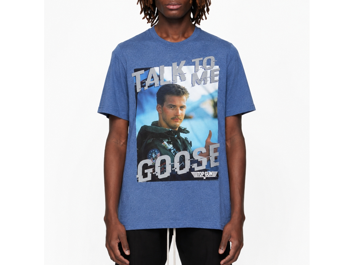 Rockinstone Top Gun Movie Talk To Me Heather Royal Adult T-shirt Size:l