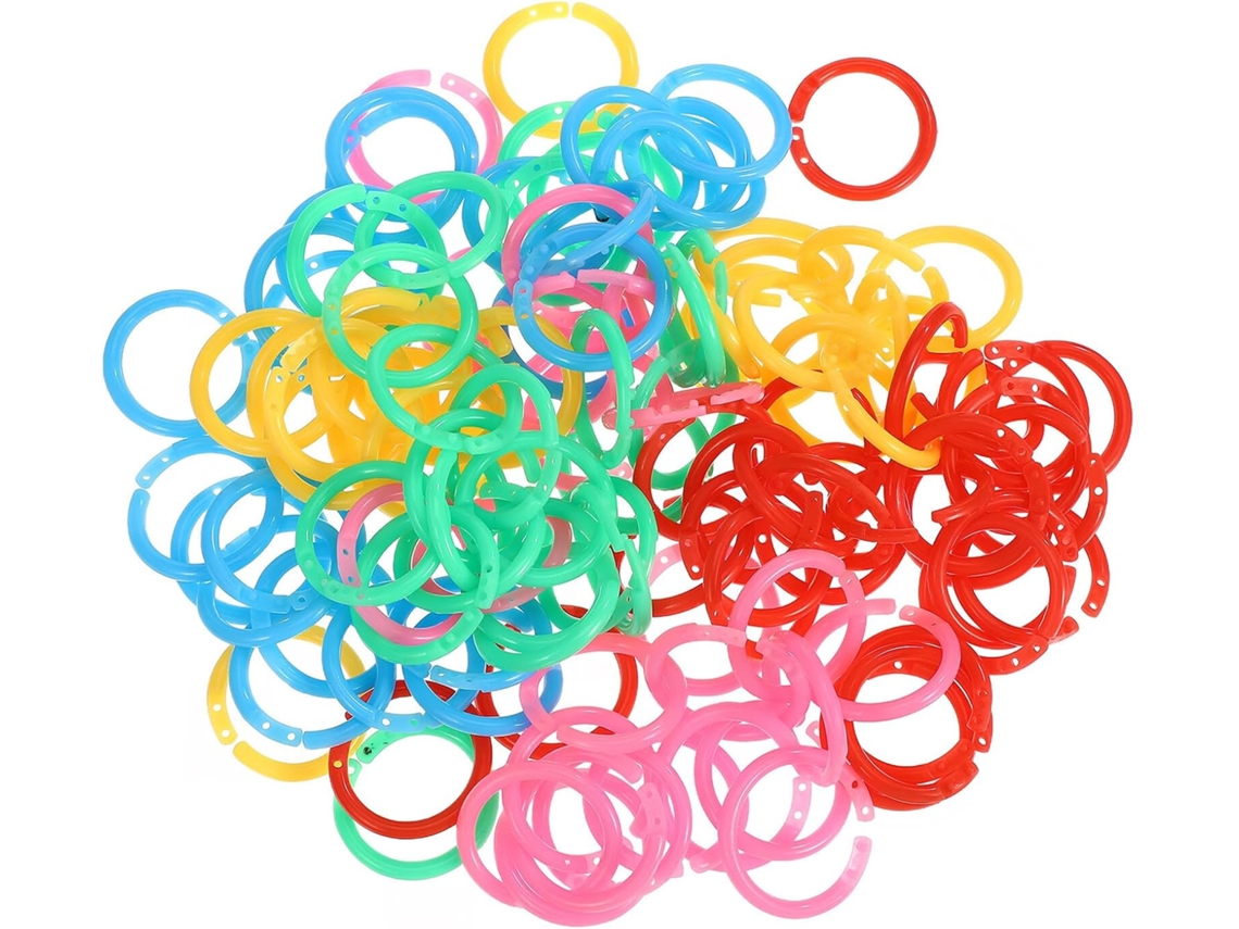 Fitas de encadernação plásticas multicoloridas Homsfou, 20 mm, 300 unidades, para cartões, fichas e organizadores.