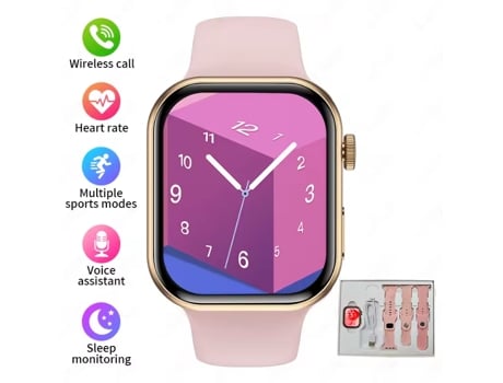 Relã³gio Inteligente 2.01 Chamadas Sem Fios, Monitoramento Cardã­aco 24h, Assistente De Voz, Modos Esportivos, Ip68 Uuzeit Shop