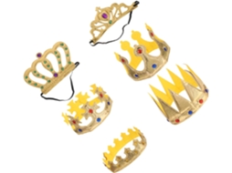 Conjunto de Coroa Dourada de Rei com 6 Peças CHABERLU
