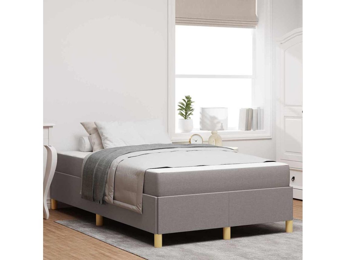 Vidaxl Estrutura Da Cama Cinzento-acastanhado 120 X 200 Cm Tecido