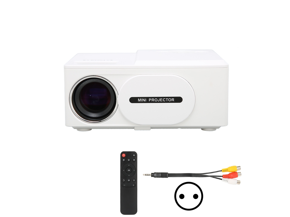 Mini Projetor Doméstico 1080p Full HD Multi Compatível e Multifuncional EOOCOO