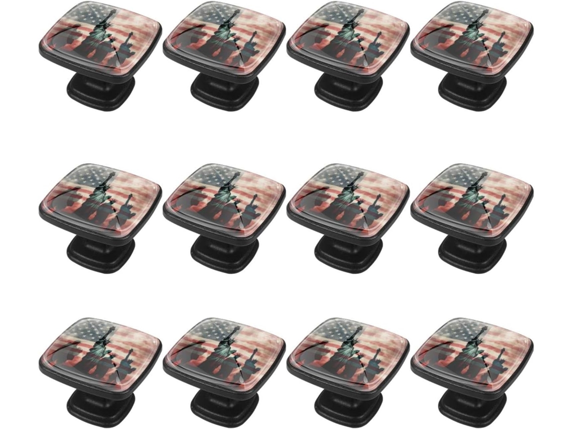 Puxadores Quadrados Para Armários De Cozinha, Puxadores Para Gavetas De Cômoda, 12 Peças, Bandeira Da Independência