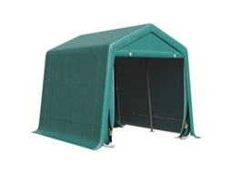 Barraca de Jardim Externa 2,4x2x2 M com 2 Portas e Zíper Barraca Verde Anti uv op