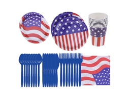 Prato De Papel Com Bandeira Americana 68 Unidades Allinless