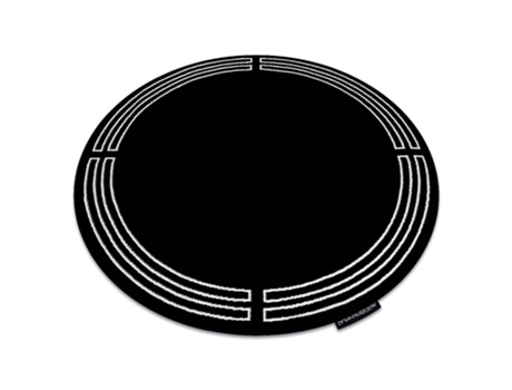 Tapete Hampton Chick Redondo Quadro Preto (circulo 160 cm)