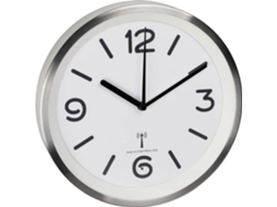 Relógio De Parede Radiocomandado Tfa 60.3535.02 Alumínio Escovado 253 Mm X 42 Mm