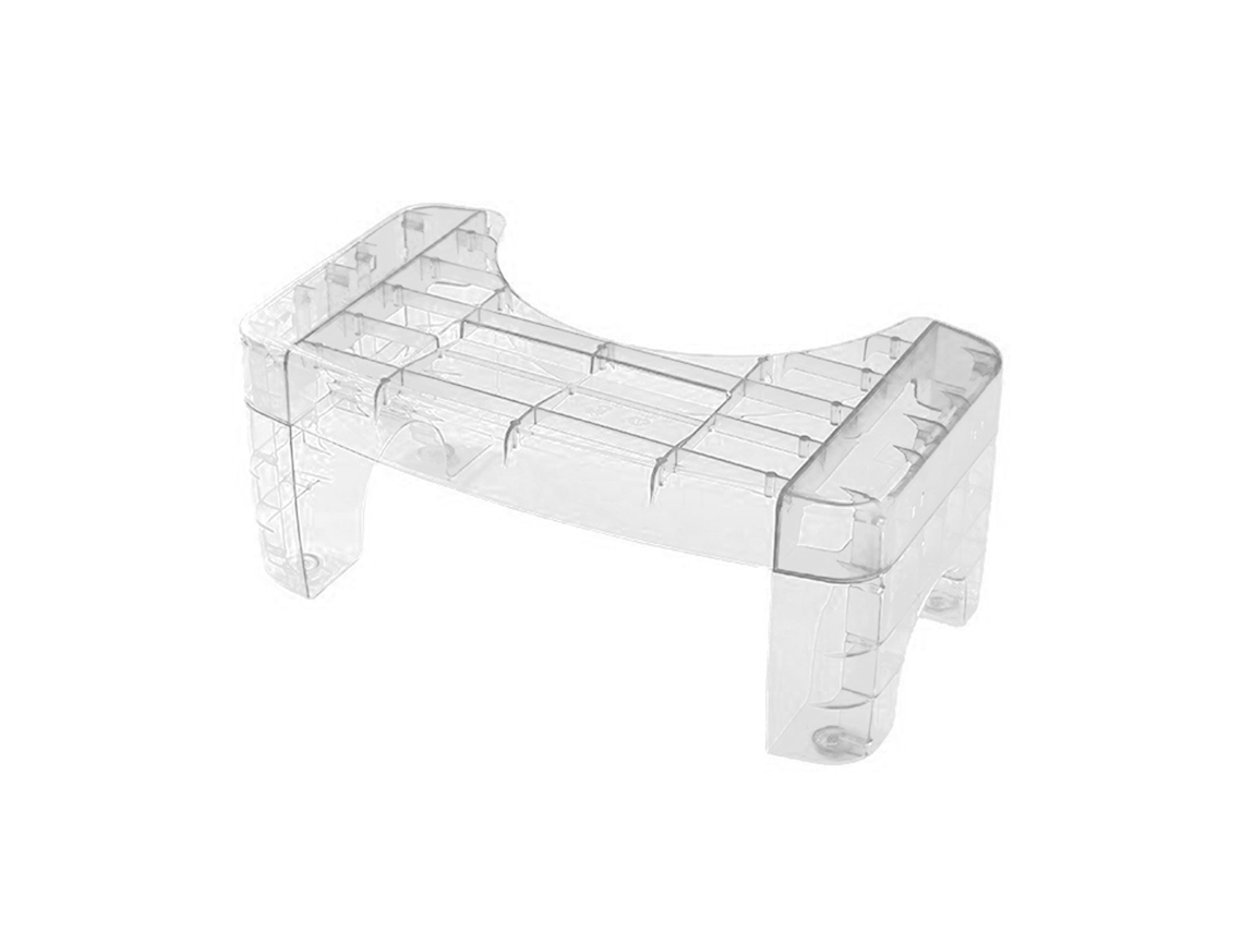 Escabelo para vaso sanitário transparente antiderrapante design ergonômico adultos e crianças S/MARCA