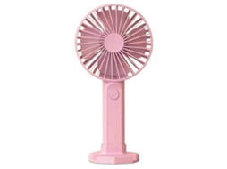 Ventilador Portátil Recarregável Via Usb Com 3 Velocidades E Base.