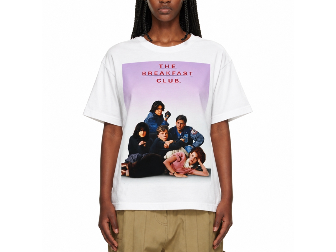 Rockinstone Breakfast Club Movie Poster White Adult T-shirt Size:xl
