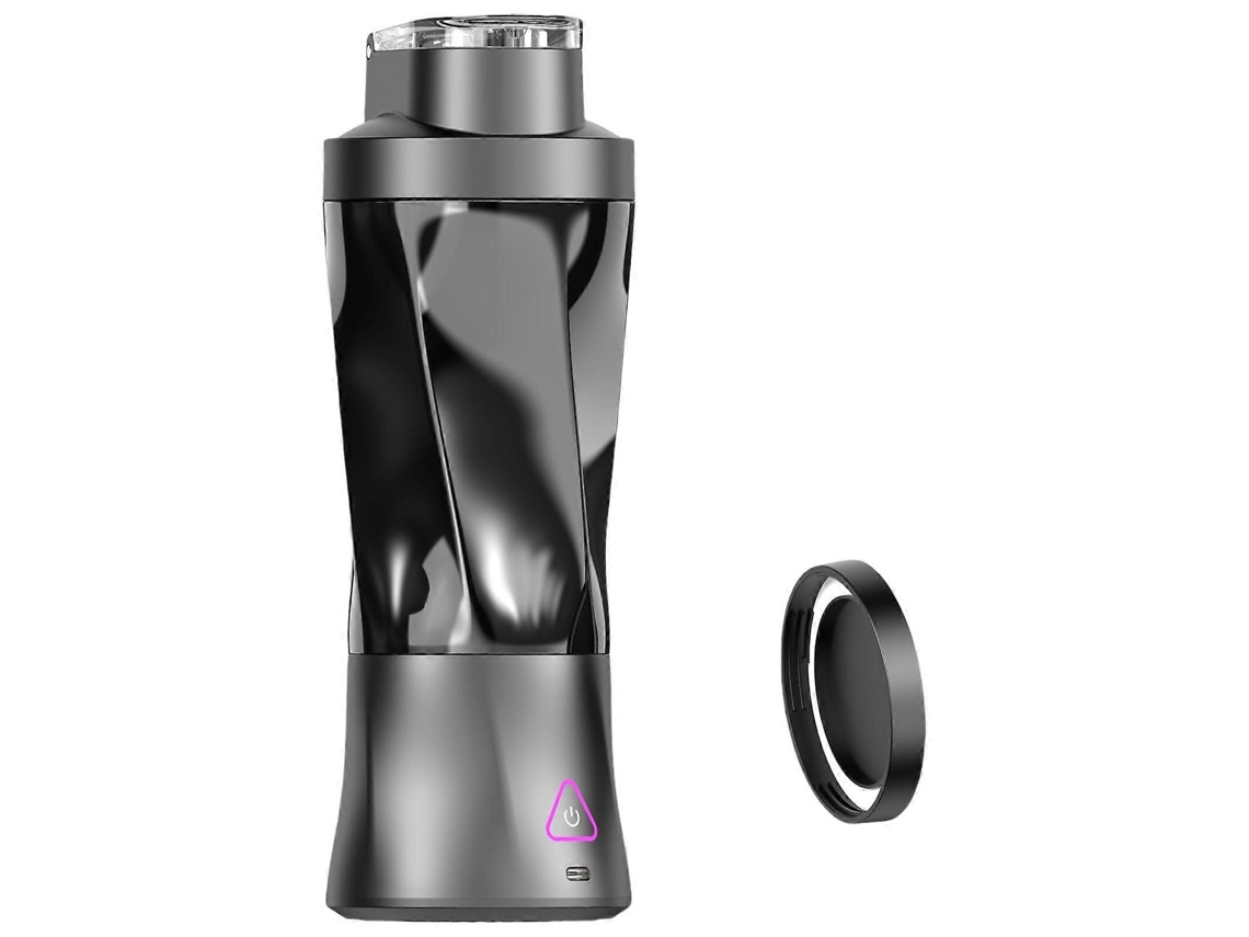 Liquidificador Portátil De 700ml Recarregável Via Usb Com Motor De Alta Velocidade Para Shakes, Smoothies E Exercícios Físicos (preto)