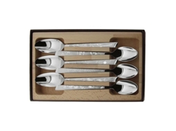 Conjunto de 6 Colheres de Mesa Decorativas em Aço Inoxidável Natura ROGER ORFÈVRE