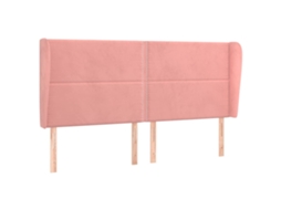 Headboard, Headboards Vidaxl Cor-de-rosa Veludo (203 X 23 X 118/128 Cm)