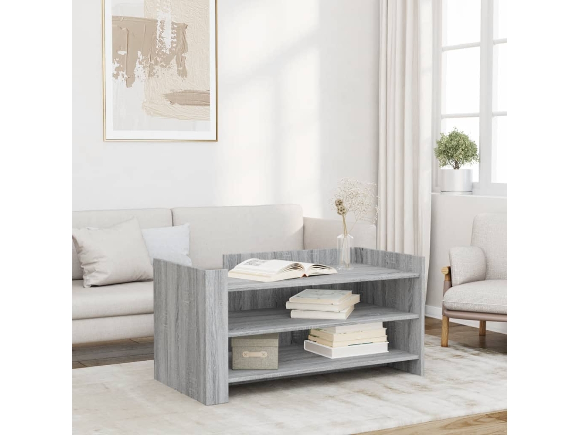 Vidaxl Mesa De Centro 100x50x50cm Derivados De Madeira Cinzento Sonoma