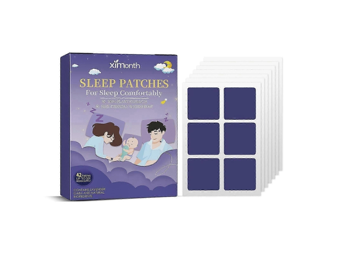 Adesivo para Dormir Auxiliar Natural para Dormir com Lavanda e Mentol, Alivia o Estresse, Melhora a Qualidade do Sono, 42 Adesivos. TAISHENGDA