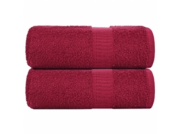 Vidaxl Toalhas De Bidé Frogn 2 Pcs 30x50 Cm 360 G/m² Bordô
