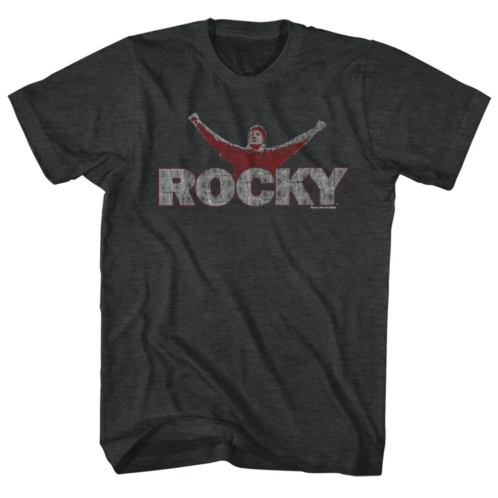 Rockinstone Rocky Movie It's Rocky Heather Black Adult T-shirt Size:l