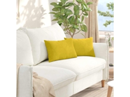 Vidaxl Travesseiros De Sofá 2 Pcs Amarelo 50 X 30 Cm