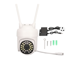 Câmera De Segurança Sem Fio Com Visão Noturna Colorida Rastreamento De Movimento Wifi Plug Uk 100-240v