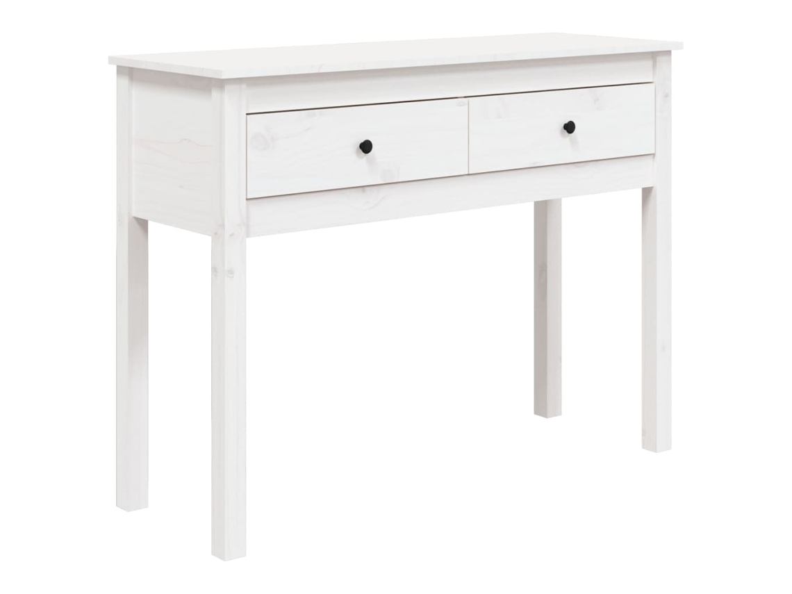 Mesa Console 100x35x75 Cm Pinho Maciço Branco MAISON EXCLUSIVE