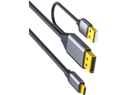 Adaptador Conversor de Monitor de Computador Usb c para Displayport 4k 60hz SFUSHOS