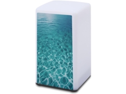 Luminária De Mesa Azul Com Estampa Piscina Aquática, Alimentada Por Bateria, Ideal Para Escritório E Quarto Protege Os