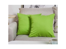 2026 capas de Travesseiro Decorativas de Linho de Algodão 100% Feitas À Mão, 18x18 Polegadas, Verde Maçã (2 Unidades)
