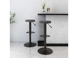 Vidaxl Bancos De Bar 2 Pcs Veludo Cinzento-escuro