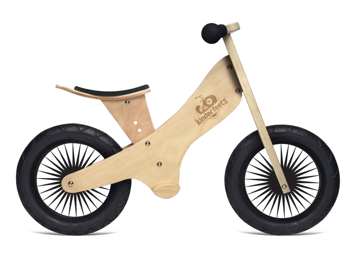 Bicicleta De Equilíbrio Infantil Clássica De Madeira A Partir De 2 Anos Madeira Natural Kinderfeets